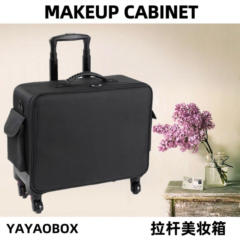 Large Capacity Height-Up Professional Pull Rod Bag Professional Tattoo Cosmetic Case Makeup Eyelash Nail Beauty Tools Storage - Image 4